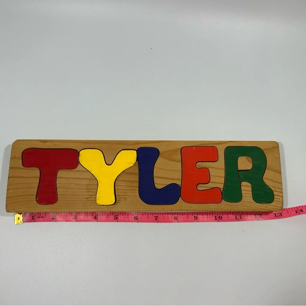 Tyler Wood Name Spell Out Multicolor Puzzle Personalized